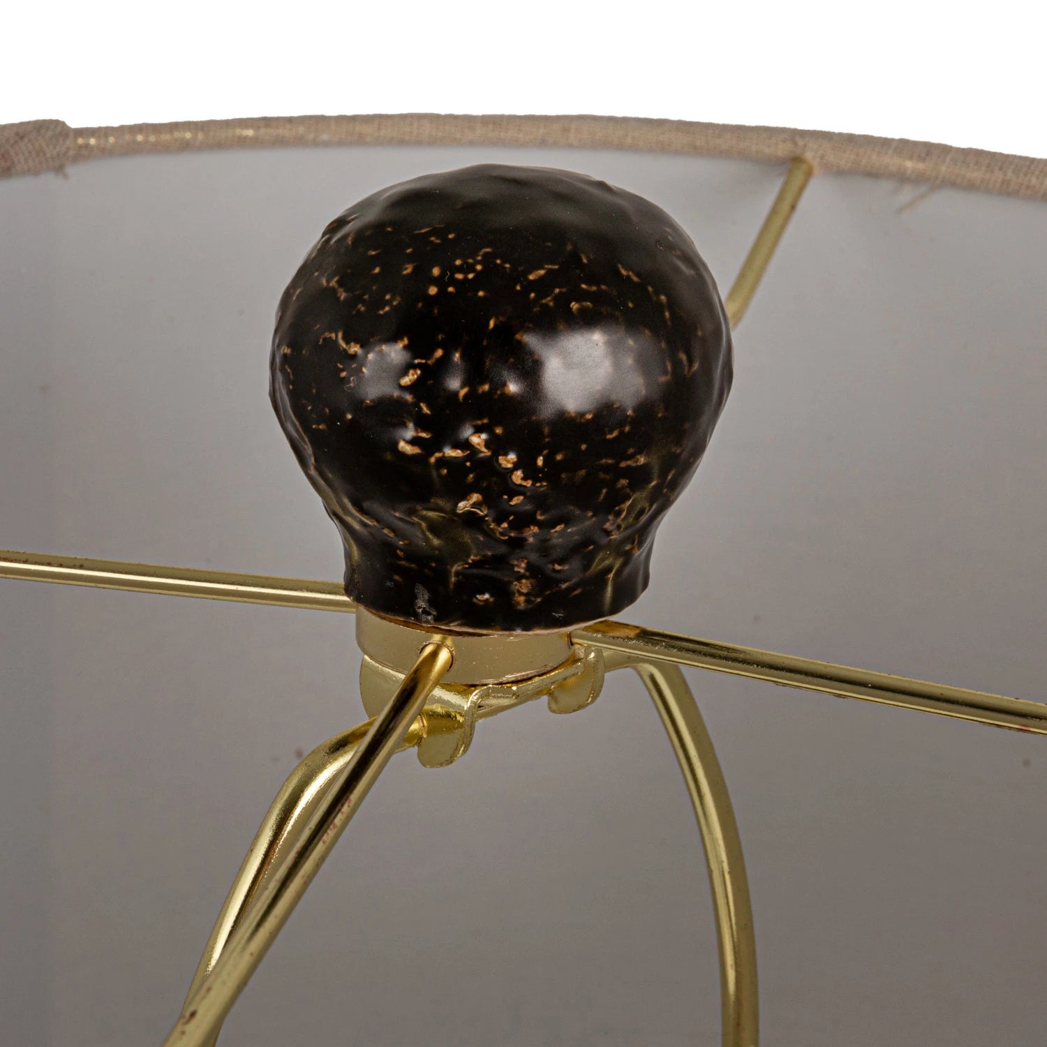 Stoneware Table Lamp with Balls