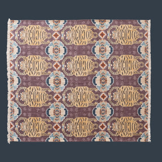 Pre Order Cotton Tibetan Tiger Throw with Fringe