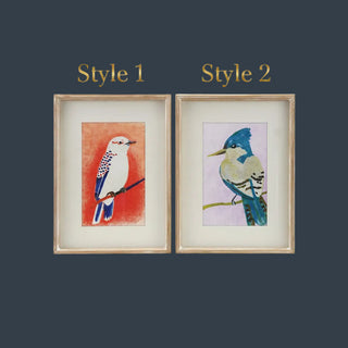Pre Order Framed Glass Bird Wall Decor, 2 Style Options