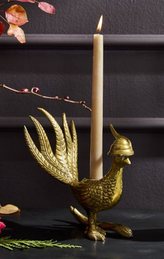 Avery Pheasant Candlestick Holder
