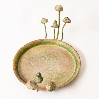 Metal Tray with Mushrooms