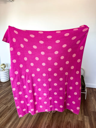 BIRDIE Reversible Blanket in Pinky Promise Dot