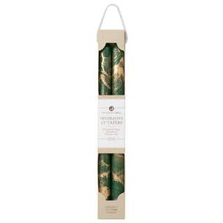 12" Decorative Taper Candles 2pk, 3 Color Options