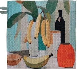 Printed Recycled Microfibre Two-Sided Dish Cloth & Tea Towel , 8 styles