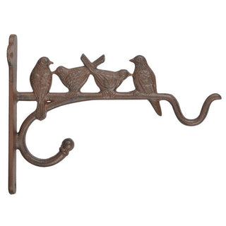 Hanging Basket Hook, Cast Iron, Antique Brown - Medium