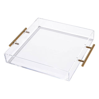 Grace Acrylic Tray with Gold Handles