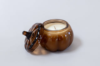 Mini Amber Pumpkin Candle - Toasted Pumpkin Latte