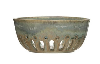 Stoneware Berry Bowl with Glaze , 2 Color Options