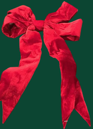 52" Burgundy Velvet Display Bow