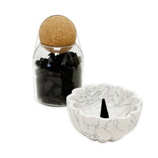 85 pc Incense Cones In Jar: Sandalwood & Fig Fragrance