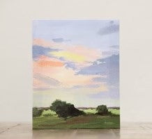 Canvas Giclee Skylight With Metal Easel