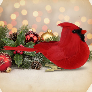 Velvet Cardinal with Clip