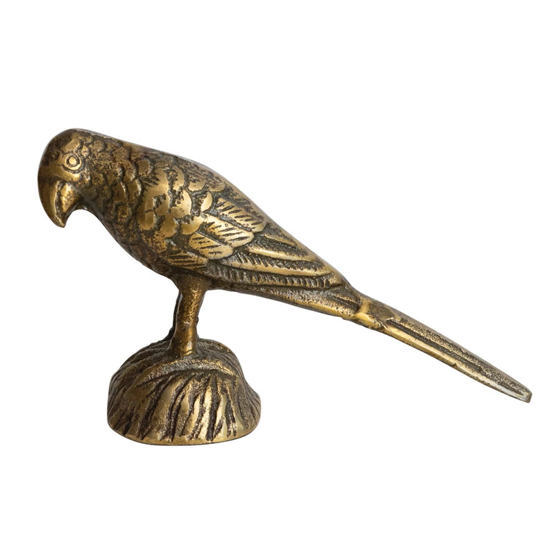 Cast Aluminum Bird, Antique Gold Finish