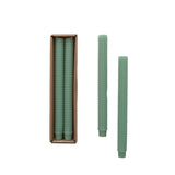 Hobnail Taper Candles in Box, Mint Color, Set of 2
