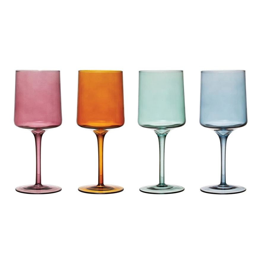 Stemmed Wine Glass, Color Options