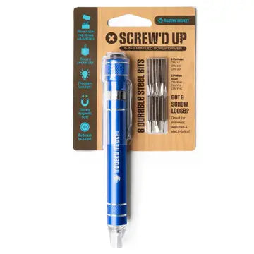 Modern Monkey® Screw’D Up 6-in-1 Mini Led Screwdriver, Color Options