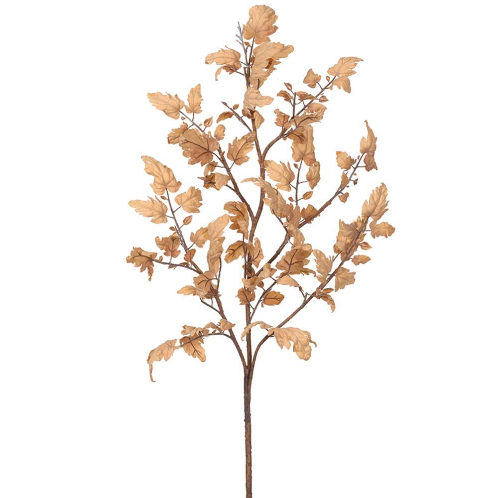 46" Perilla Frutescens Leaf Spray Beige