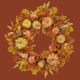 30" Pumpkin Berry and Maple Wreath