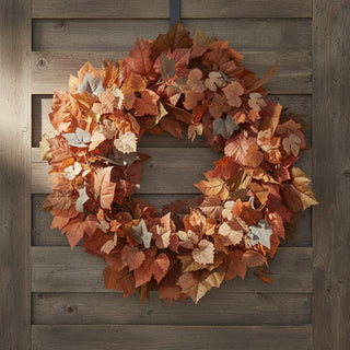 28" Brown & Beige Maple Wreath