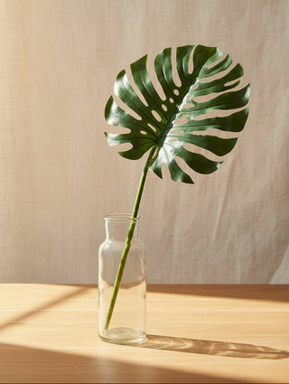 Green Monstera Leaf Spray