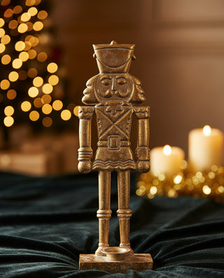 20.5" Metal Nutcracker Candle Holder
