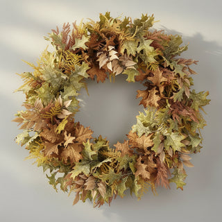 32" Oak Leaf & Fern Wreath