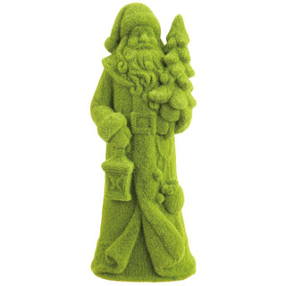 22" FLOCKED SANTA HOLDING TREE
