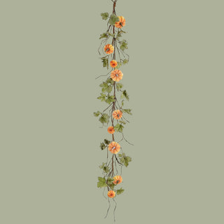 47" Orange Pumpkin Garland