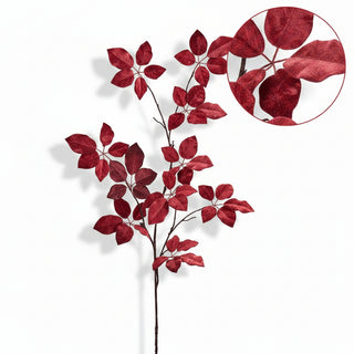 50" Velvet Schefflera Leaf Spray, 2 Color Options