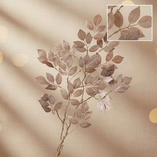 36" Glittered Rose Leaf Spray