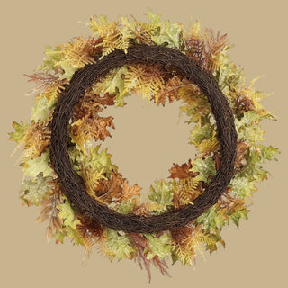 32" Oak Leaf & Fern Wreath