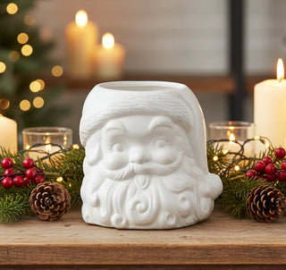 8" Ceramic Santa Vase