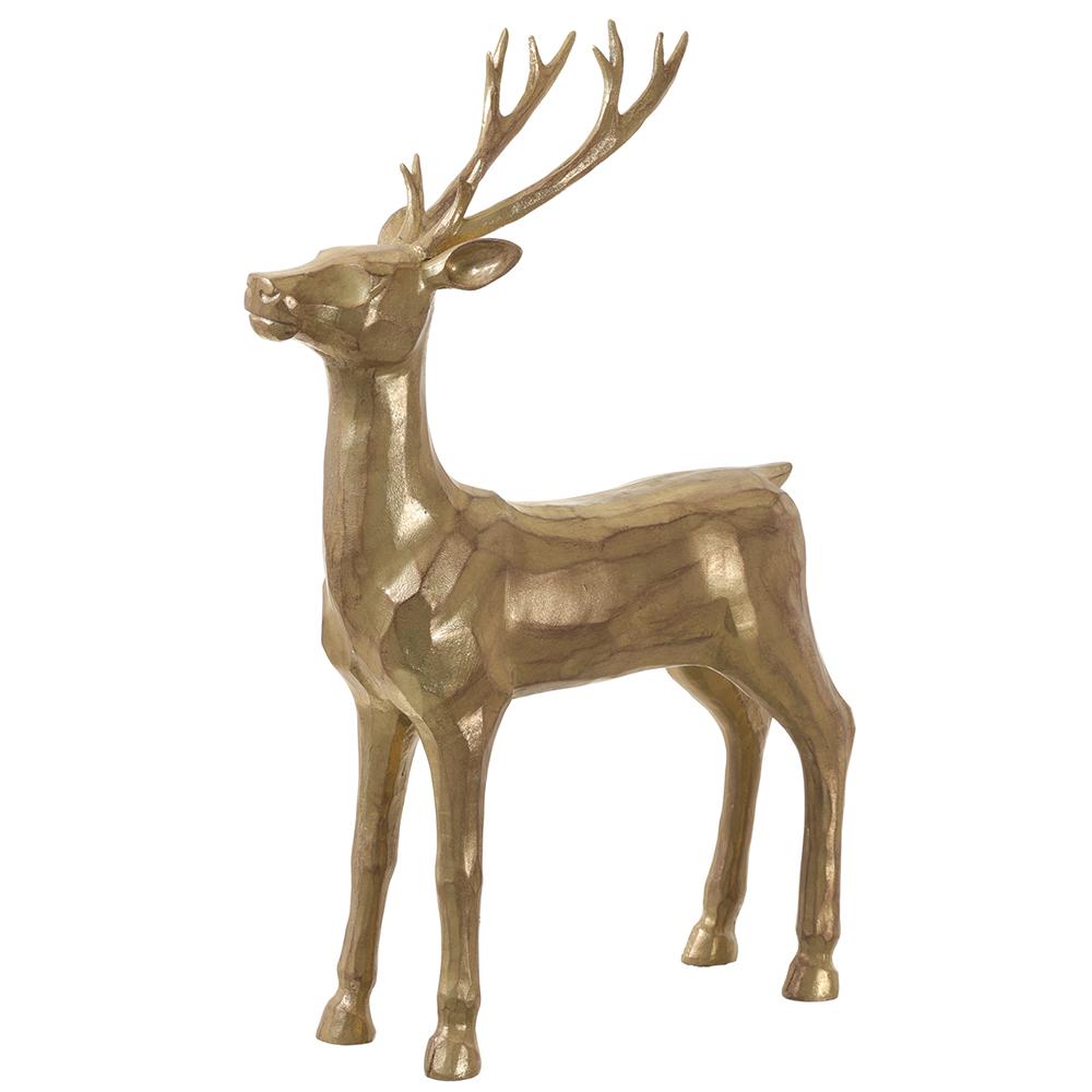 Large 29" Reindeer Antique Gold