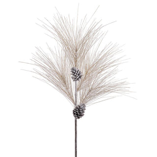 34" Long Pine Needle Spray with Pinecones