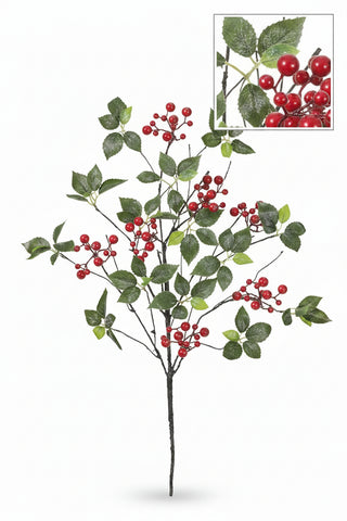 34" Snow Berry Spray, 2 Color Options