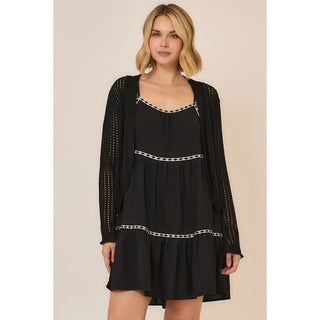 Open Knit Cocoon Body Cardigan