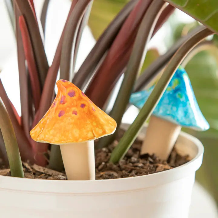 Ceramic Mushroom Watering Globe, Color Options
