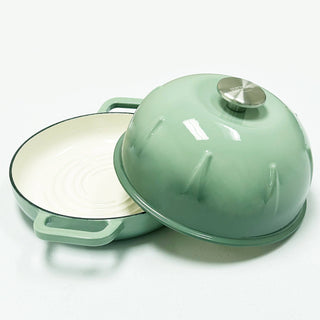 Pre Order Pre-Seasoned Cast Iron Bread Cloche – Dome Lid Dutch Oven for Artisan Sourdough Baking – Heat-Retaining, Nonstick Bakeware for Crispy Crust & Even Baking – Oven Safe