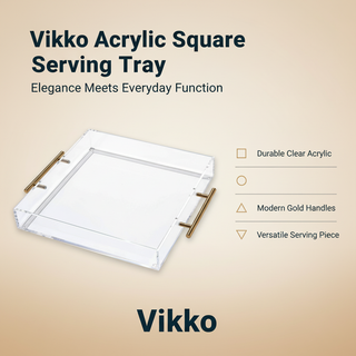 Grace Acrylic Tray with Gold Handles