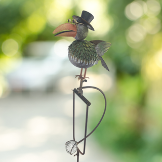 Wise Old Crow Balance Rocker Garden Stake