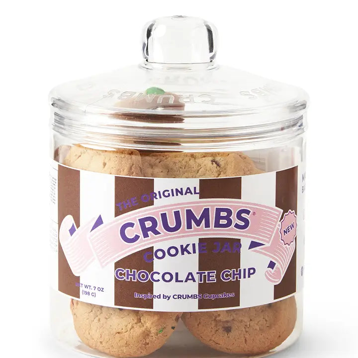 Original CRUMBS Bakeshop Chocolate Chip Cookie Jar, Flavor Options