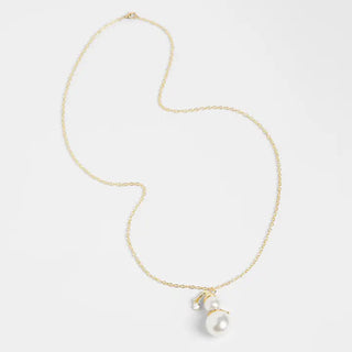 Pre Order (Sept) Pearl Snowman Necklace & Earrings , 2 Color Options for Necklace