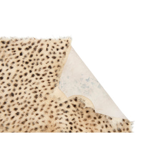 Pre Order(Sept) Goat Fur Rug with Leopard Print
