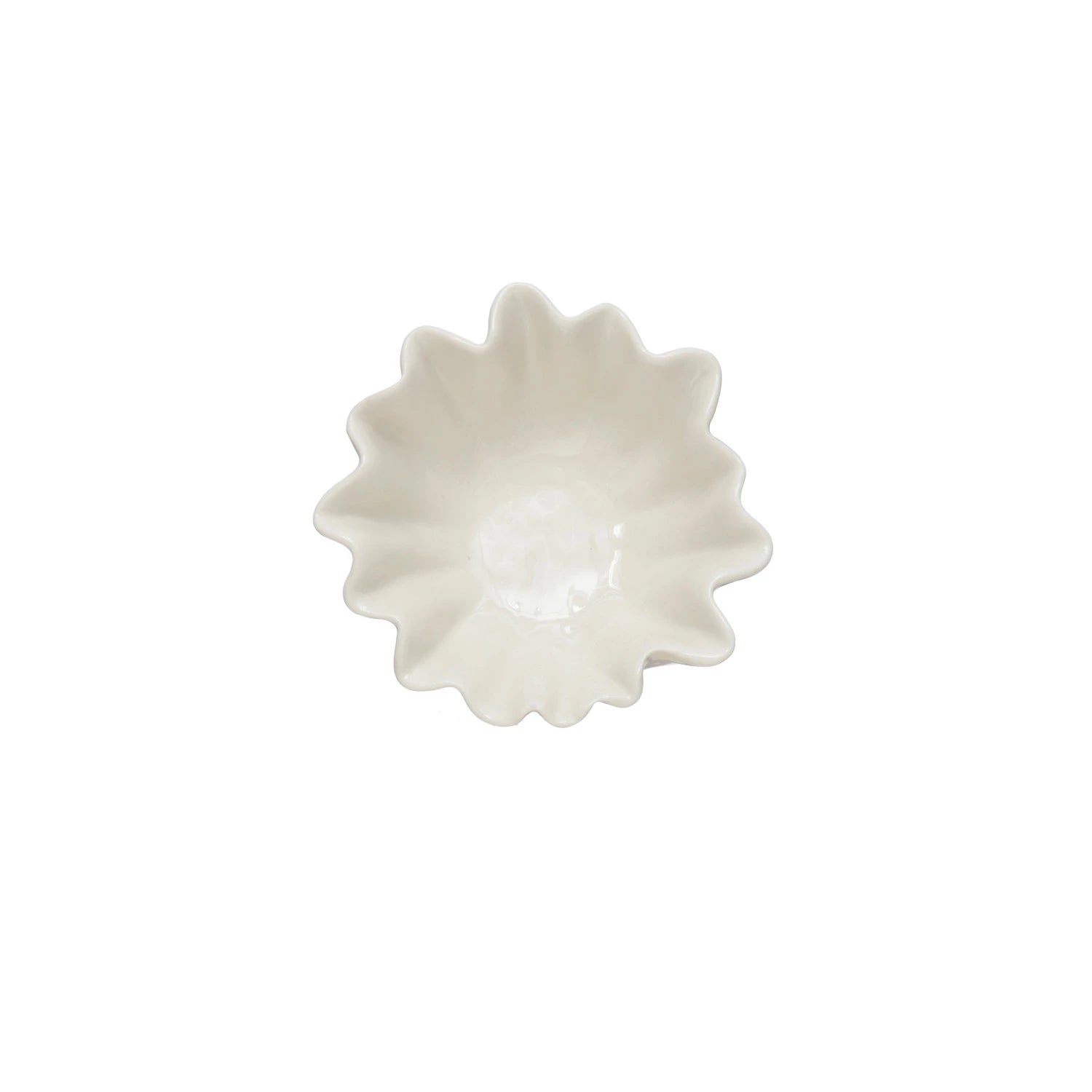 Stoneware Fluted Bowl, White