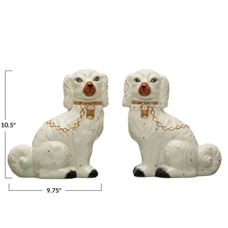 Pre Order Set of 2 Hand-Painted Dolomite Vintage Reproduction Staffordshire