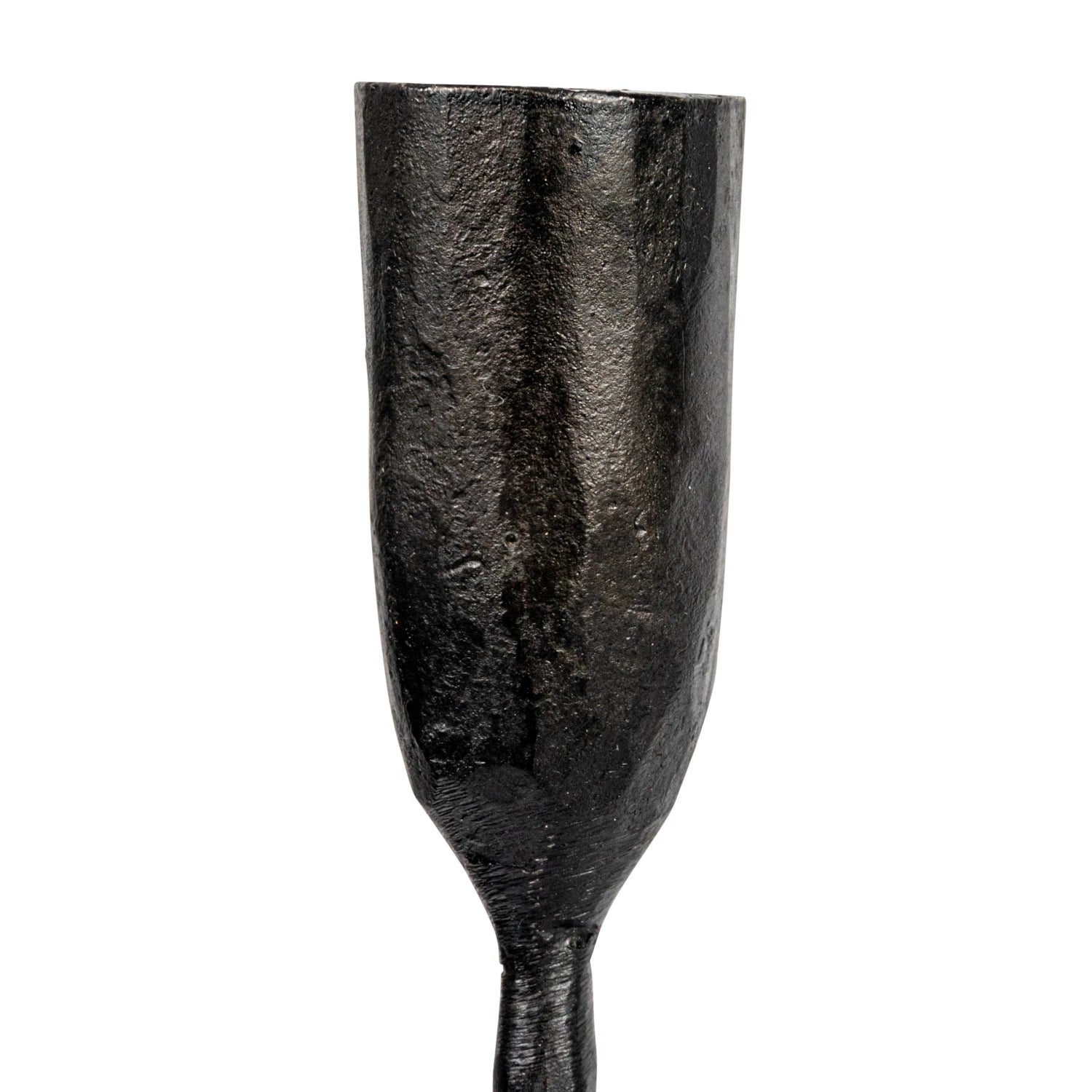 Hand-Forged Metal Candelabra, Black