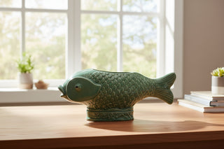 Pre Order (Sept) Debossed Stoneware Fish Planter