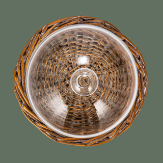 Decorative Glass Cloche w/ Willow Base