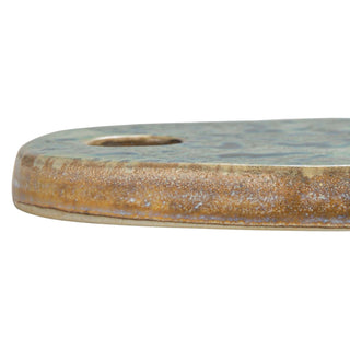Stoneware Cheese Cutting Board with Leather Tie