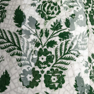 Terra-cotta Planter/Vase with Transferware Pattern